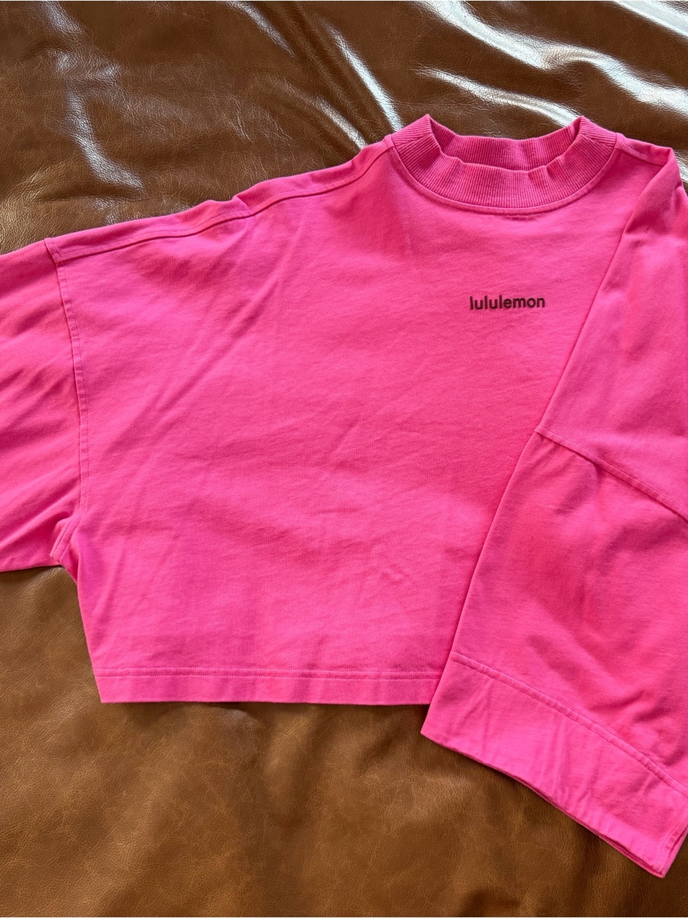 Lululemon Bright Pink Cropped Sweatshirt